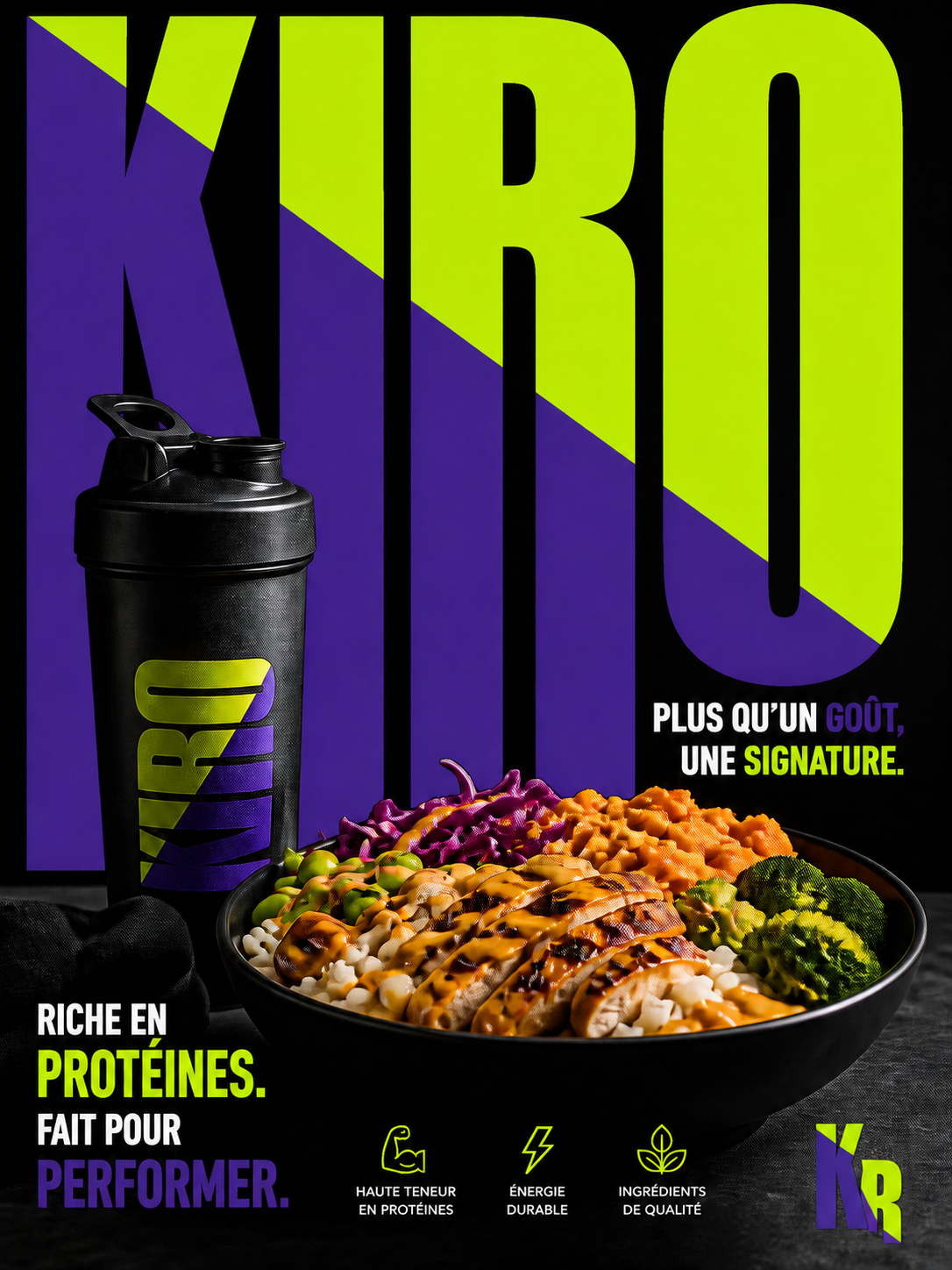 Affiche KIRO street food protéinée