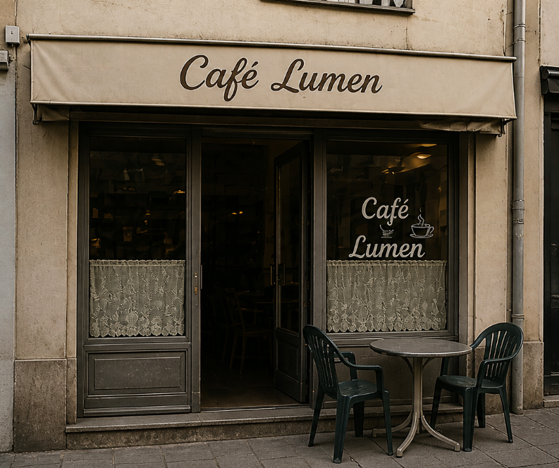 Ancienne façade du Lumen Café