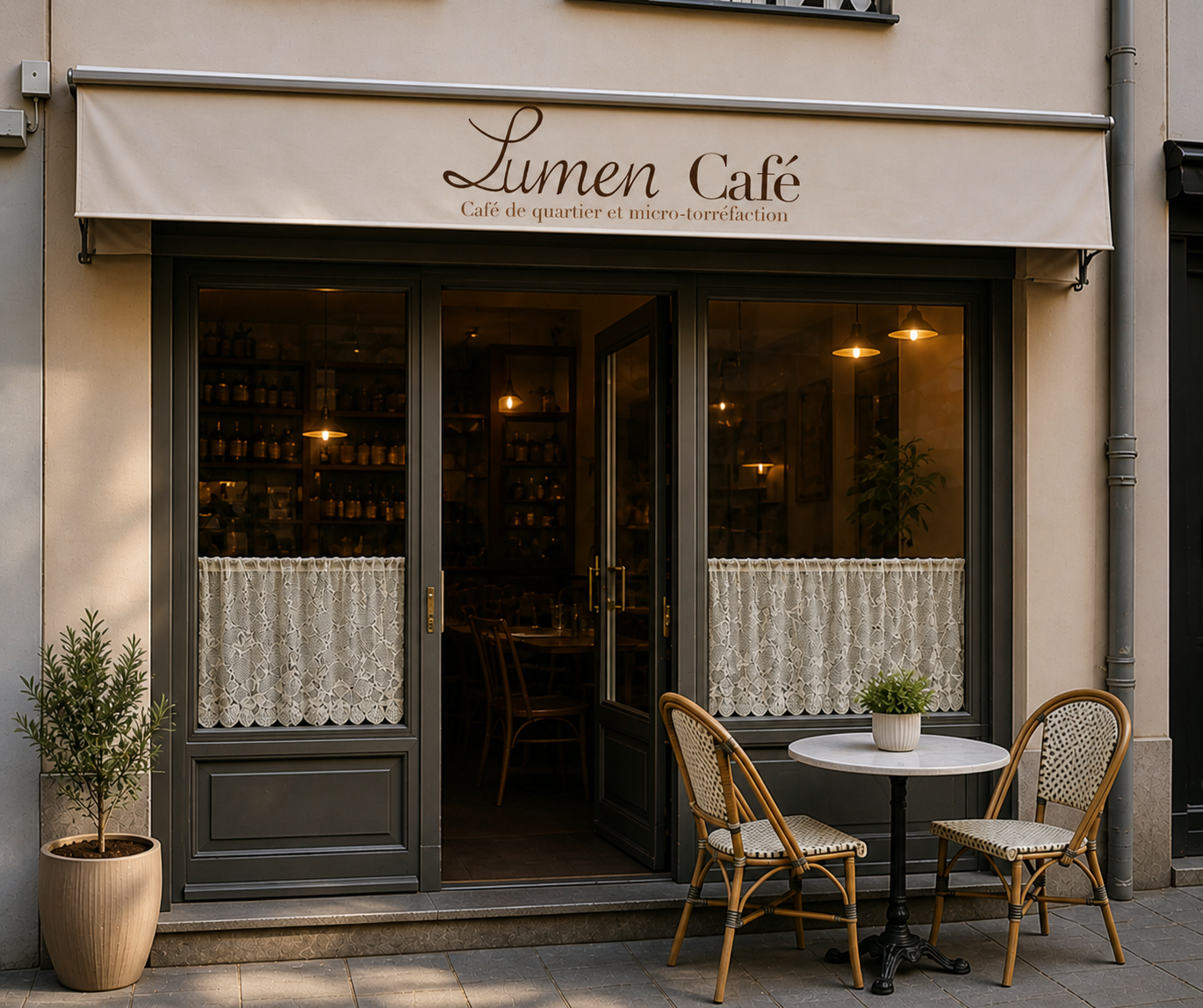 Nouvelle façade du Lumen Café